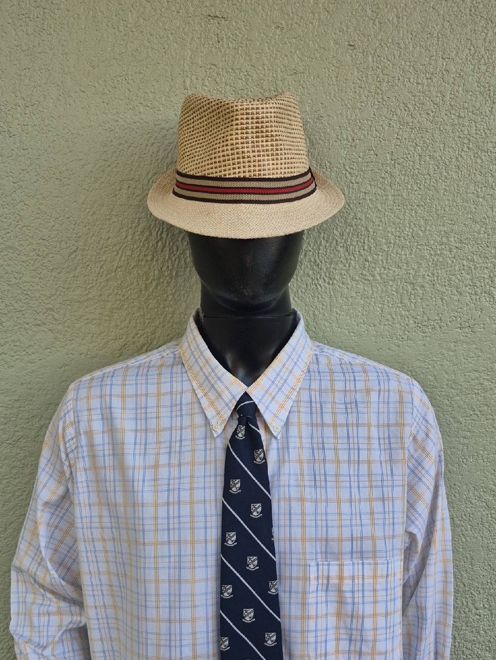 Paul Fredrick Men's Yellow Plaid Button-Down Luxury Shirt/Contrasting Accents - Picture 4 of 17